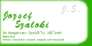 jozsef szaloki business card